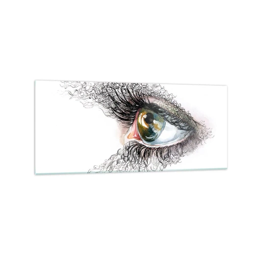 Quadro em vidro - Olhe diretamente para a alma - 120x50 cm