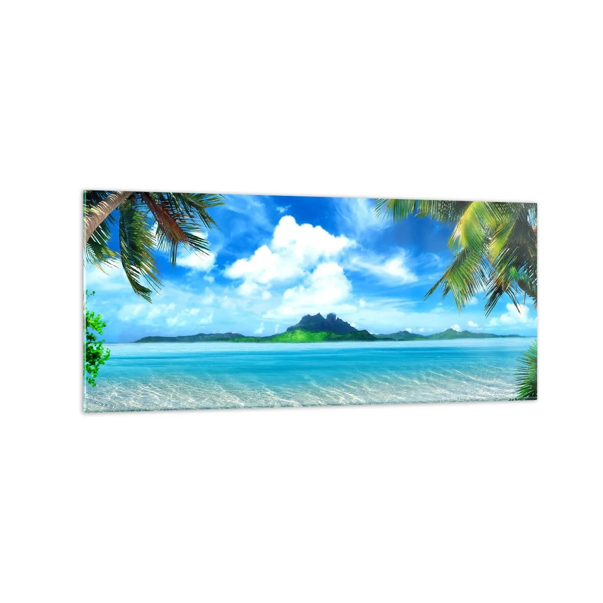 Quadro em vidro - O azul dos trópicos - 120x50 cm