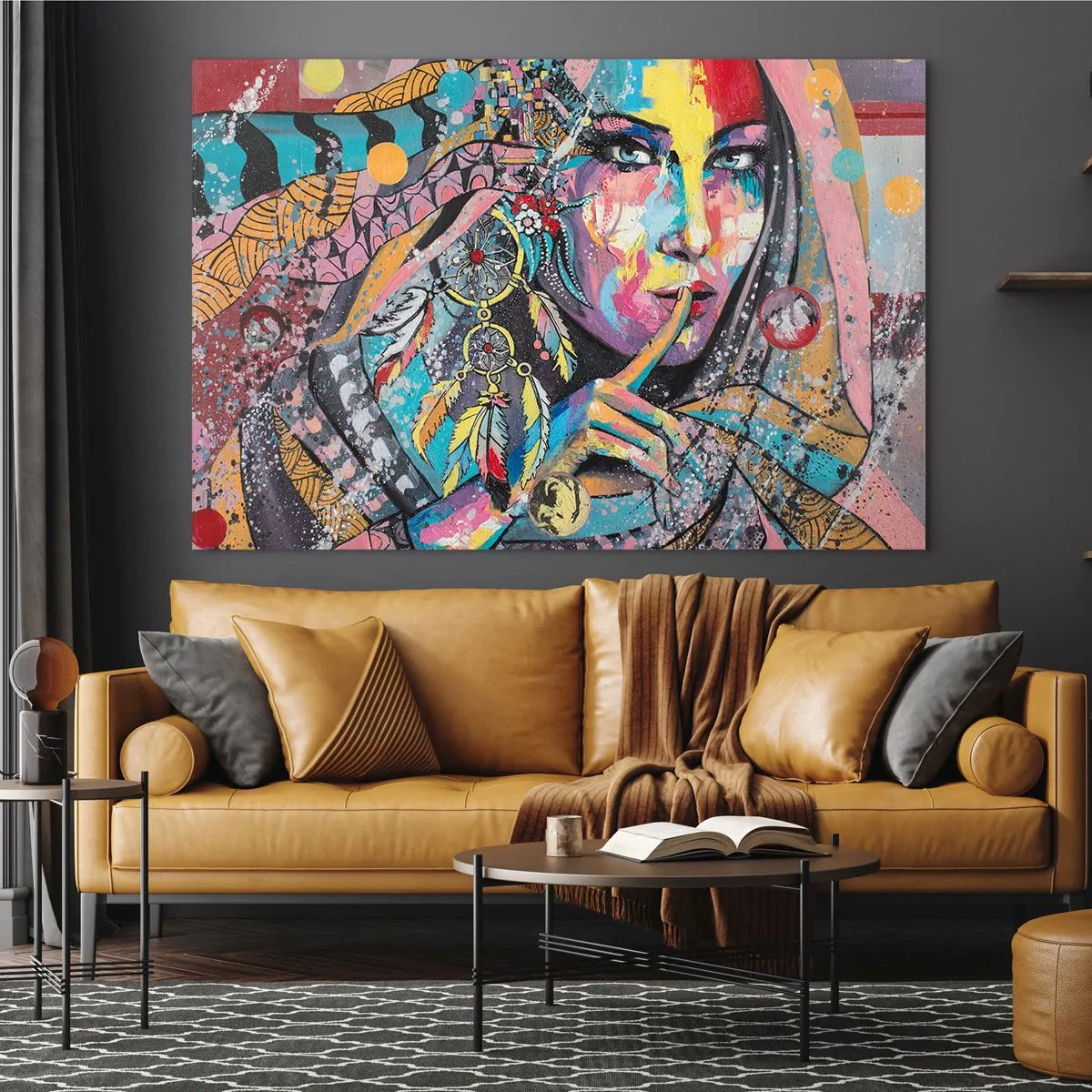 Quadro em vidro - Fique em silêncio até compreender - 100x70 cm