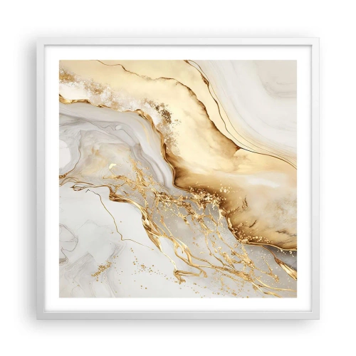 Pôster em moldura branca - Abstração: beleza e bondade - 60x60 cm