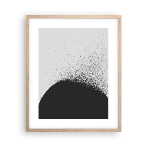 Pôster com moldura de carvalho claro - Movimento das moléculas - 40x50 cm