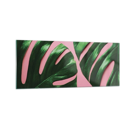 Quadro em vidro - Encontro verde - 100x40 cm