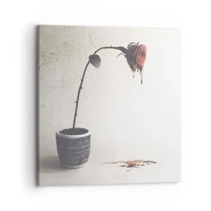 Quadro em tela - Rosa dolorosa - 70x70 cm