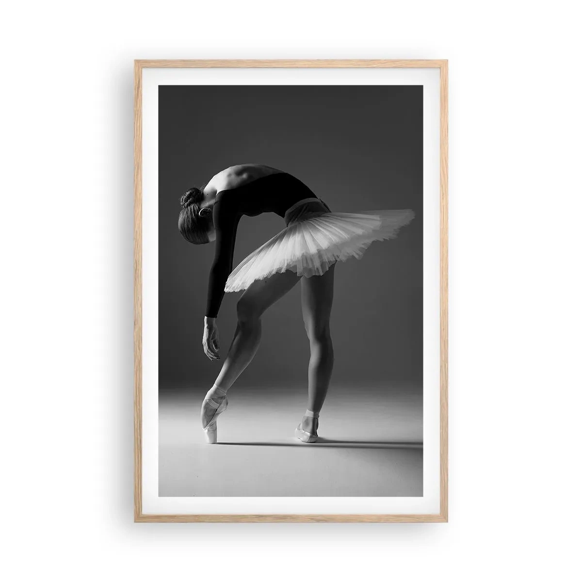 Pôster com moldura de carvalho claro - Bella balerina - 61x91 cm