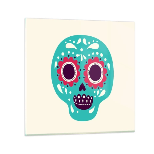 Quadro em vidro - Vida – diversão até a morte - 40x40 cm