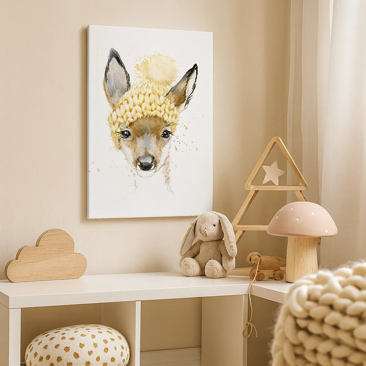 Quadro em tela - Para o inverno na floresta  - 50x70 cm