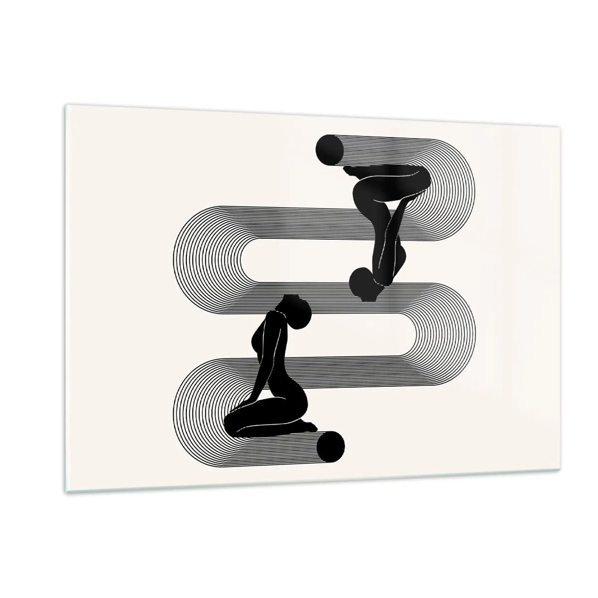 Quadro em vidro - Simetria sensual - 120x80 cm