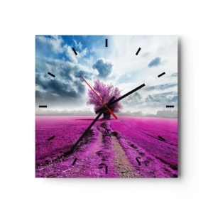 Relógio de parede - Relógio em vidro - Charmosa charneca - 30x30 cm