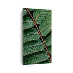 Quadro em tela - Num ritmo verde - 45x80 cm