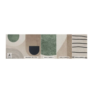 Amostra de Papel de Parede Standard Eco - A gentileza do oval - Minimalismo, Pedaço, Abstração - 100x30 cm