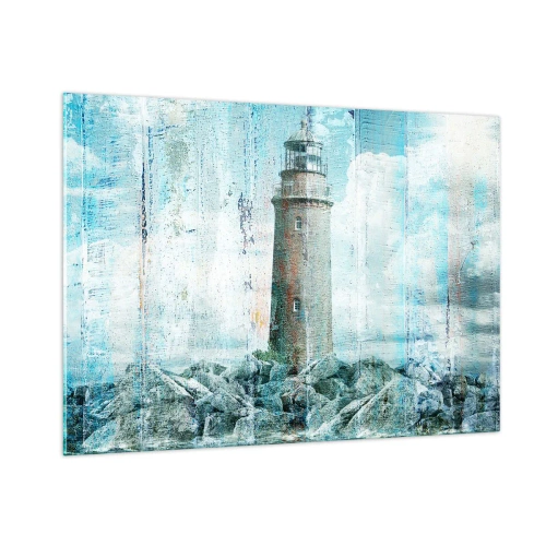 Quadro em vidro - Em madeira velha - 100x70 cm