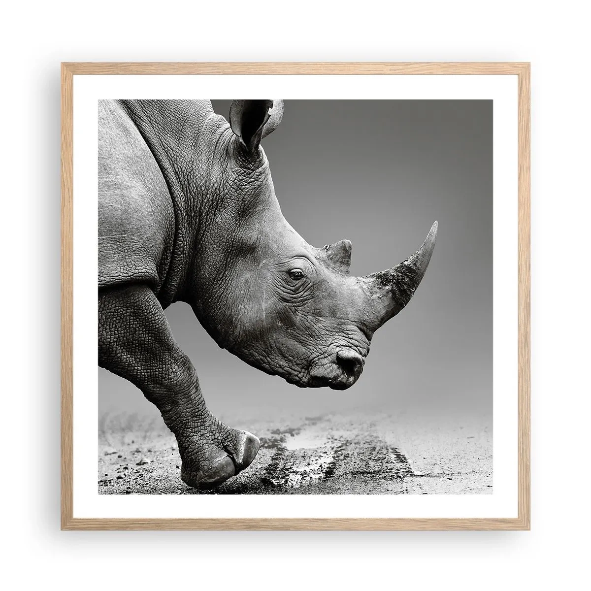 Pôster com moldura de carvalho claro - Força imparável - 60x60 cm