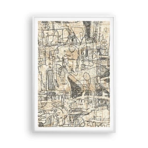 Pôster em moldura branca - À espera de ser decifrado - 70x100 cm