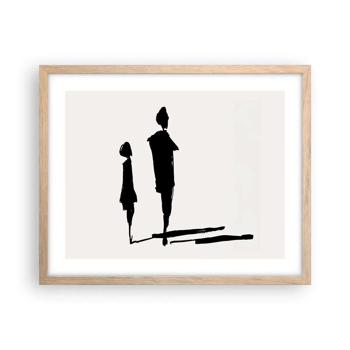 Pôster com moldura de carvalho claro - Certeza que juntos? - 50x40 cm