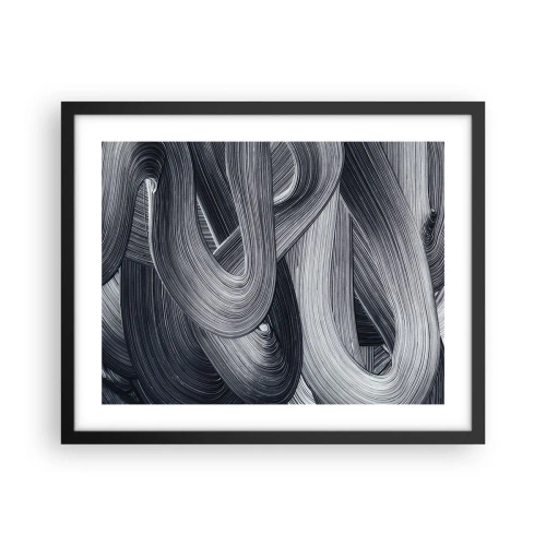 Pôster com moldura preta - A fluidez da realidade - 50x40 cm