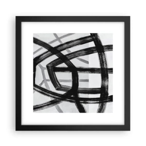 Pôster com moldura preta - Profundidade de construção - 30x30 cm