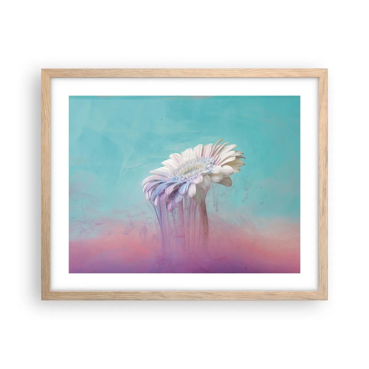 Pôster com moldura de carvalho claro - O submundo das flores - 50x40 cm