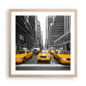 Pôster com moldura de carvalho claro - Somos a cor da cidade - 50x50 cm