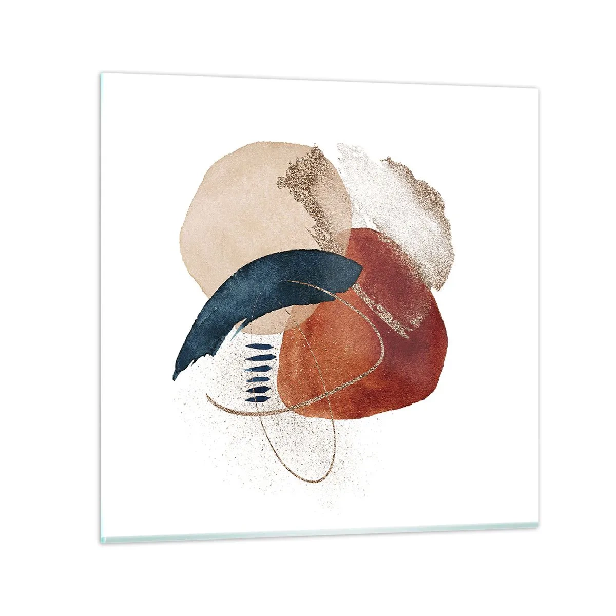 Quadro em vidro - Composição oval - 40x40 cm