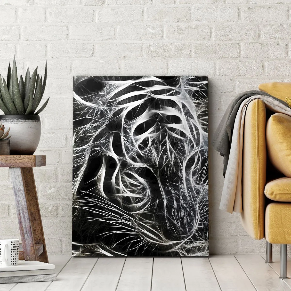 Quadro em tela - Um estudo da leveza do gato - 50x70 cm