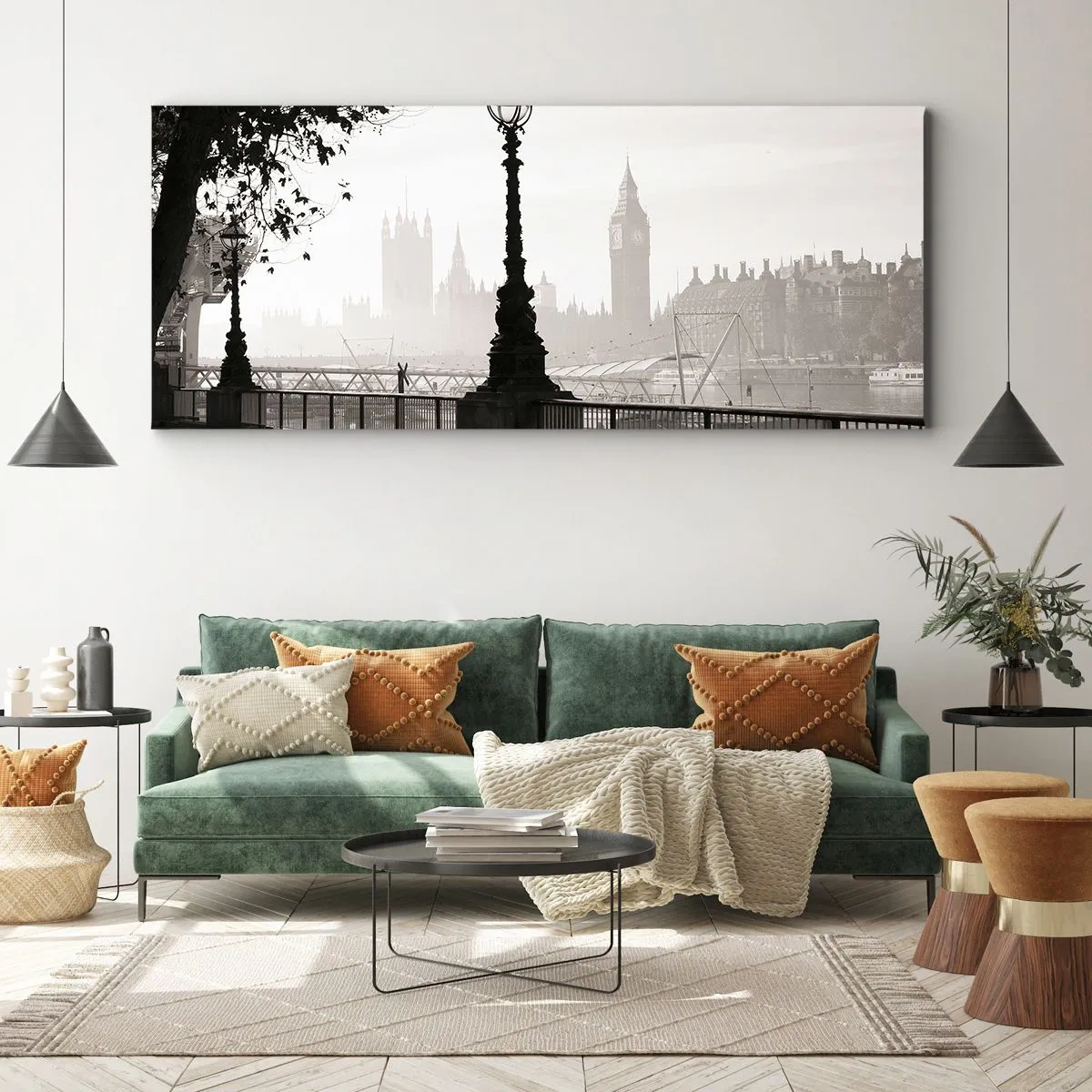 Quadro em tela - Manhã Londrina - 100x40 cm