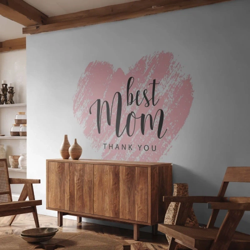 Papel de Parede Autocolante Deluxe Sticker - Sempre o momento certo - Coração, Amor, Dia das Mães - 250x175 cm