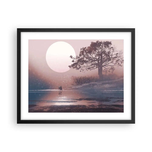 Pôster com moldura preta - Maravilhas da noite - 50x40 cm