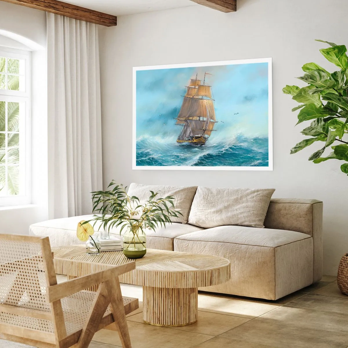 Pôster - Correndo sobre as ondas - 70x50 cm