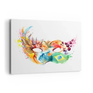 Quadro em tela - O Brasil lhe recebe com samba - 120x80 cm