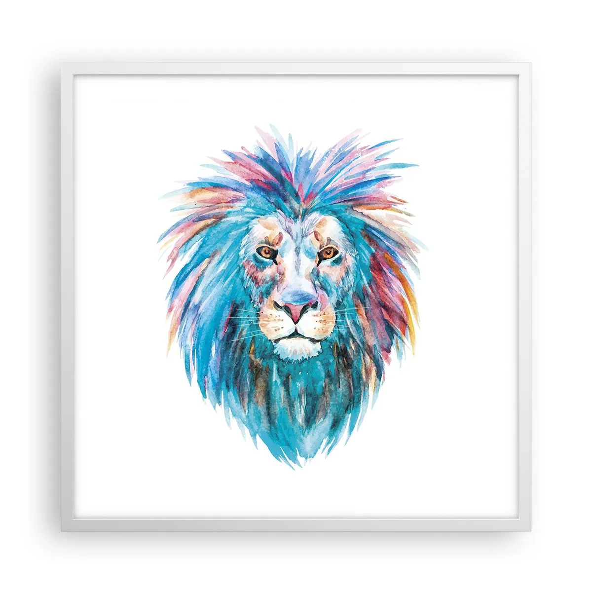 Pôster em moldura branca - Aura eletrizante - 60x60 cm