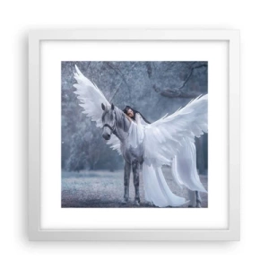 Pôster em moldura branca - Momento inspirado - 30x30 cm