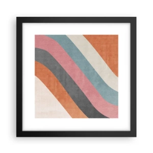 Pôster com moldura preta - Composição diagonal – movimento - 30x30 cm