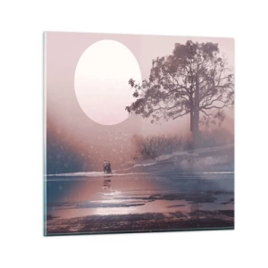 Quadro em vidro - Maravilhas da noite - 40x40 cm