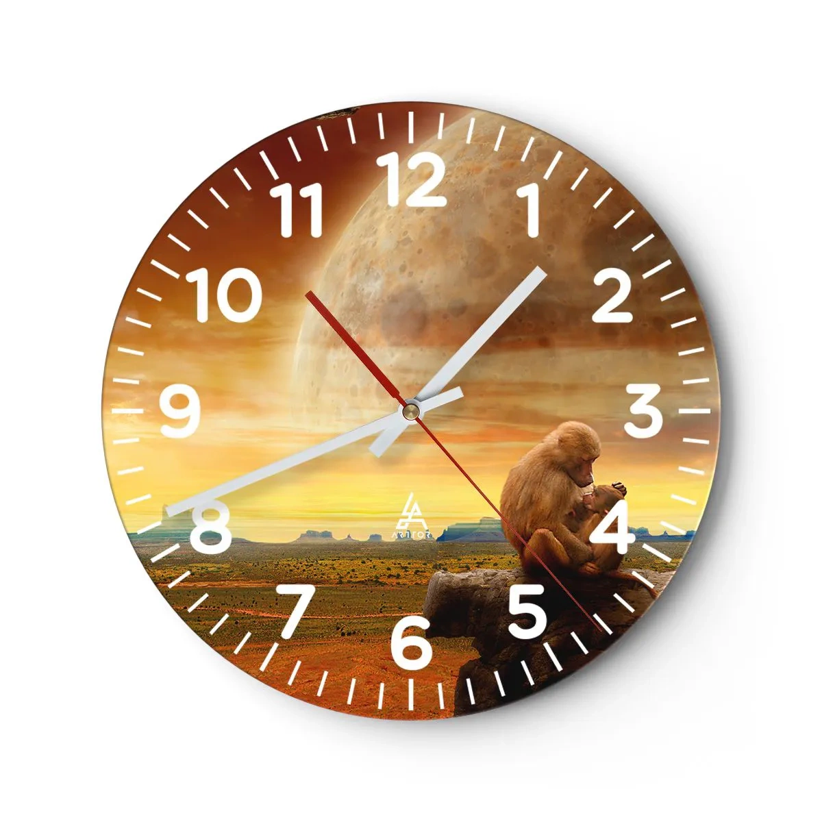 Relógio de parede - Relógio em vidro - O amor é o mesmo em todos os lugares - 40x40 cm
