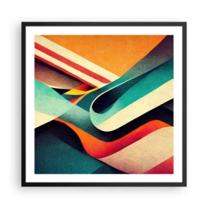 Pôster com moldura preta - Composição intensa - 60x60 cm