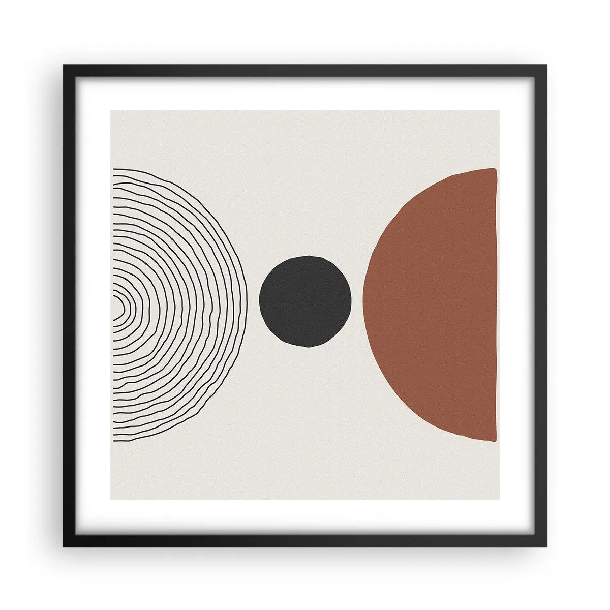 Pôster com moldura preta - Em destaque - 50x50 cm