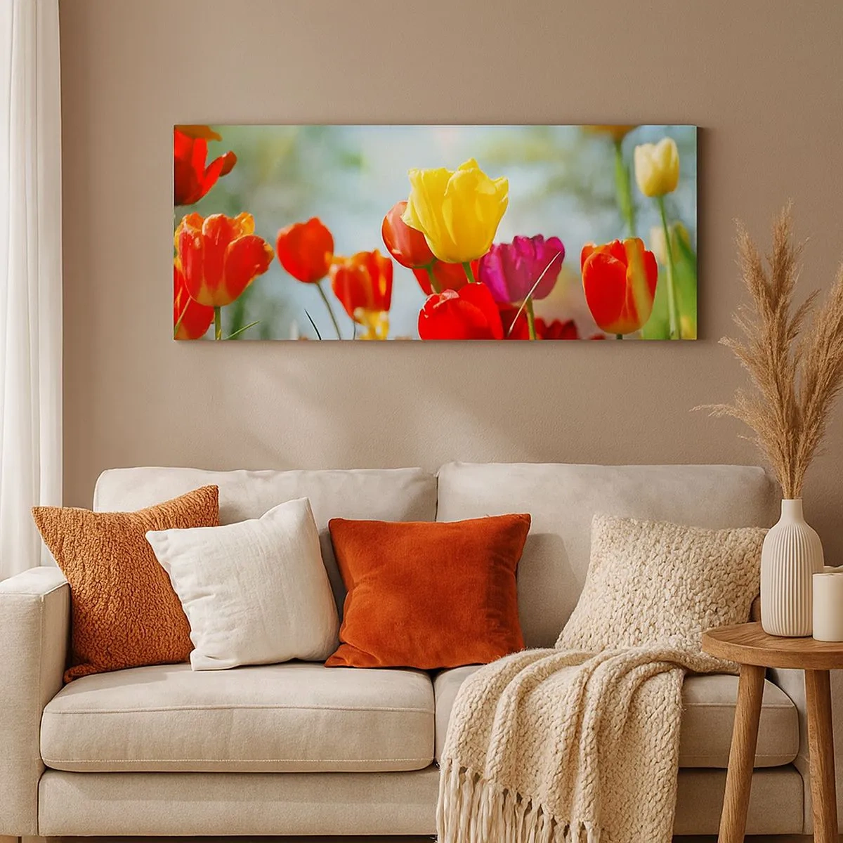 Quadro em tela - Todas as cores do sol - 100x40 cm