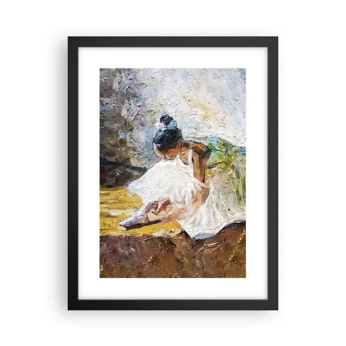 Pôster com moldura preta - Do quadro de Degas - 30x40 cm