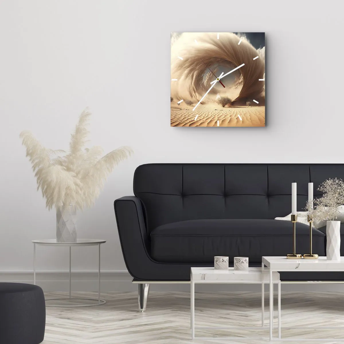 Relógio de parede - Relógio em vidro - Portal aberto - 40x40 cm