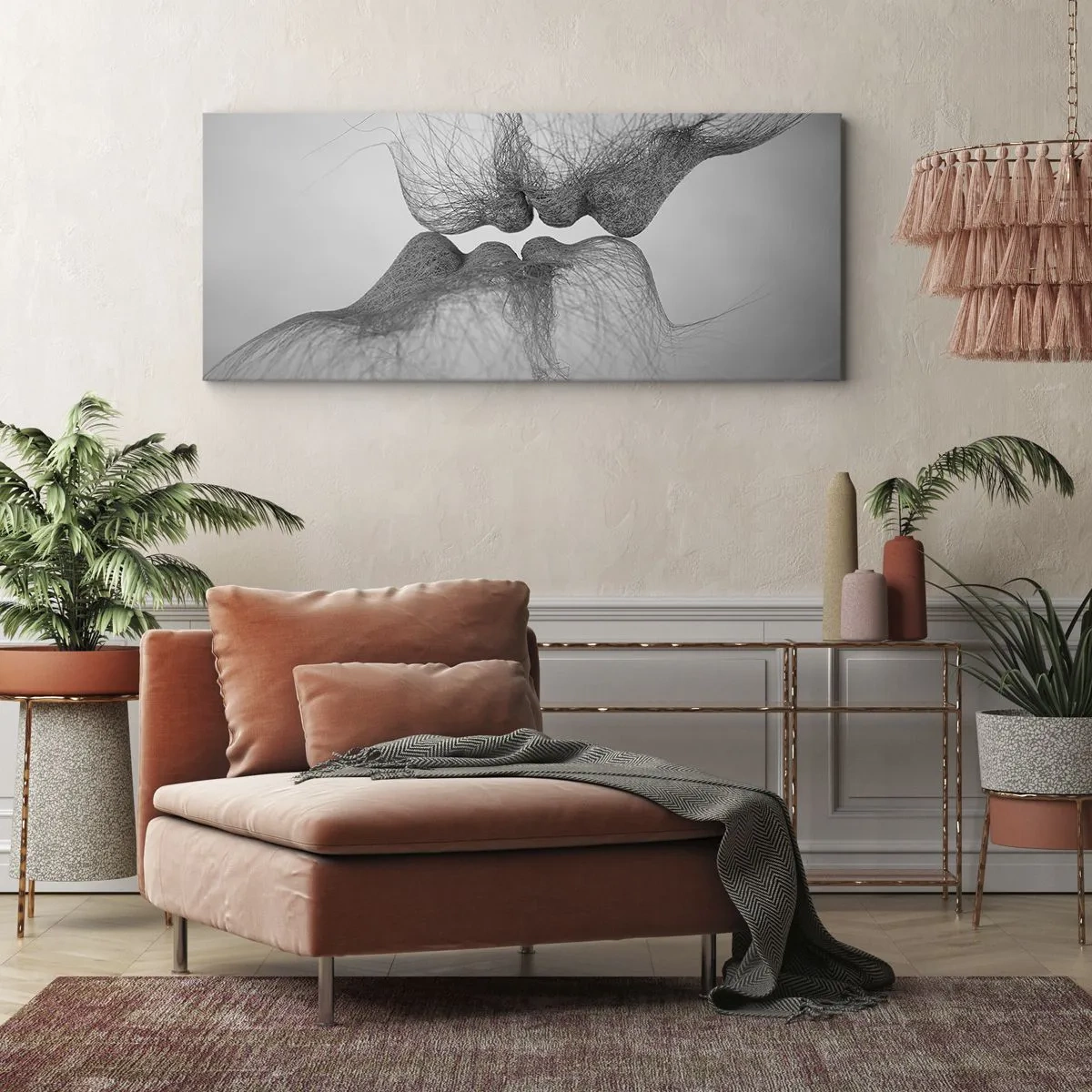 Quadro em tela - O beijo do vento - 100x40 cm