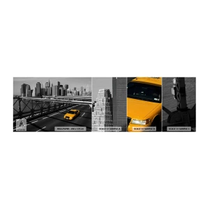 Amostra de papel de parede autocolante Deluxe Sticker - A cor da cidade grande - Cidade, Nova Iorque, Arquitetura - 100x30 cm