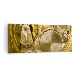 Quadro em tela - Mova-se com o tempo - 100x40 cm