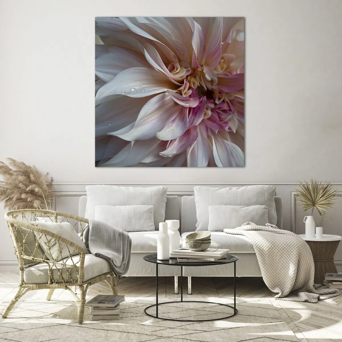 Quadro em vidro - Frescor florescente - 30x30 cm