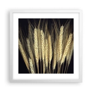 Pôster em moldura branca - Magia rústica - 40x40 cm