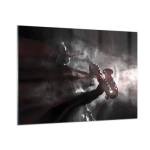 Quadro em vidro - Nos fumos do jazz - 100x70 cm