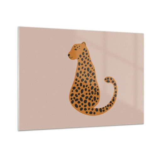 Quadro em vidro - A estampa de leopardo está na moda - 100x70 cm