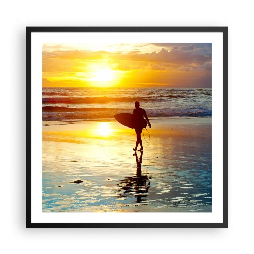 Pôster com moldura preta - O Retorno do Guerreiro - 60x60 cm