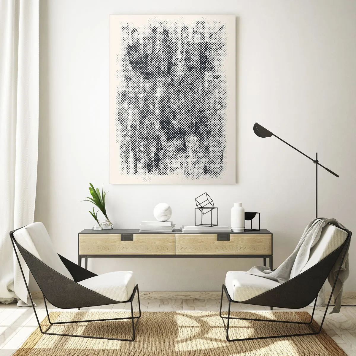 Quadro em vidro - Composição nebulosa - 50x70 cm