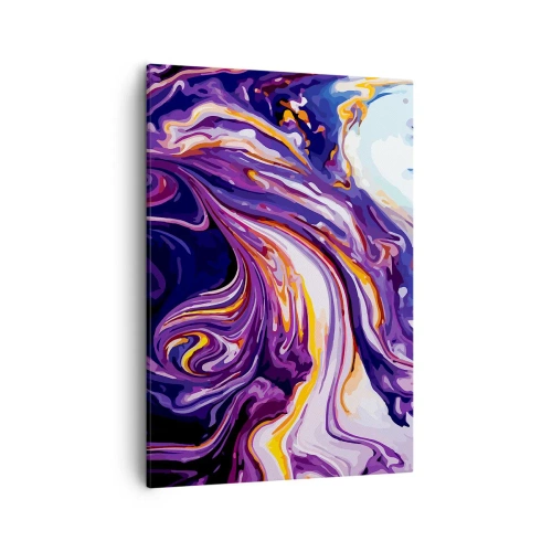 Quadro em tela - Onde o espaço se dobra em roxo - 50x70 cm