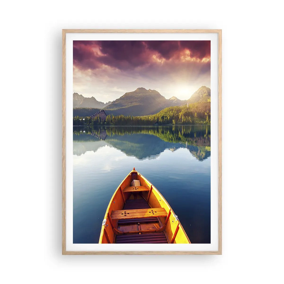 Pôster com moldura de carvalho claro - Nada contra a natureza - 70x100 cm